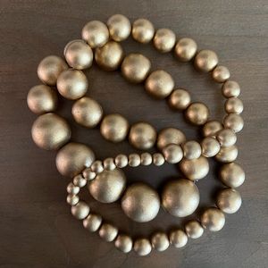 Bold Chunky Iris Apfel Style Painted Wood Bead Necklace